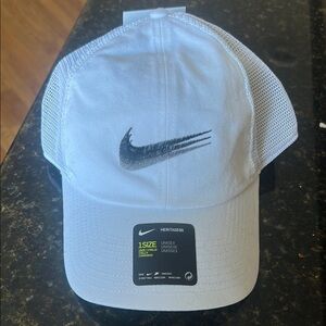 Nike White Mesh Cap